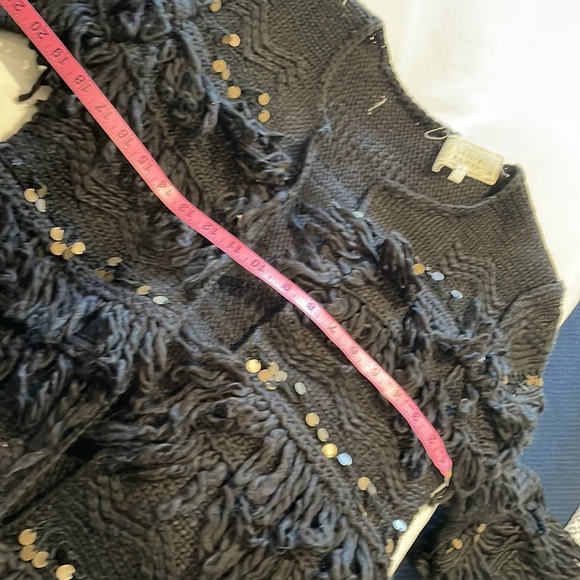 Jens pirate bootie fringe coat/cardigan in black - Picture 12 of 15